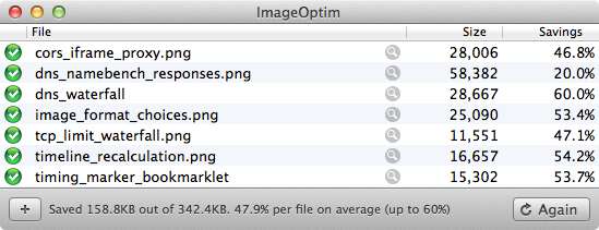 A screenshot of ImageOptim